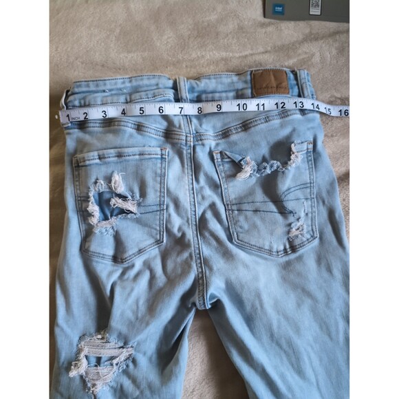 American eagle distressed jeans size 8 short next level stretch - Picture 7 of 8